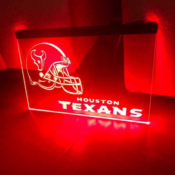 HOUSTON TEXANS LED NEON LIGHT SIGN 8x12 - Picture 2 of 3